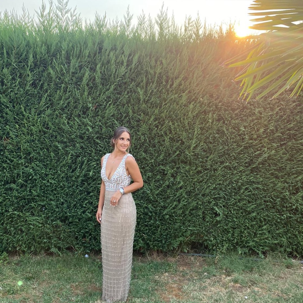 Evening couture dress